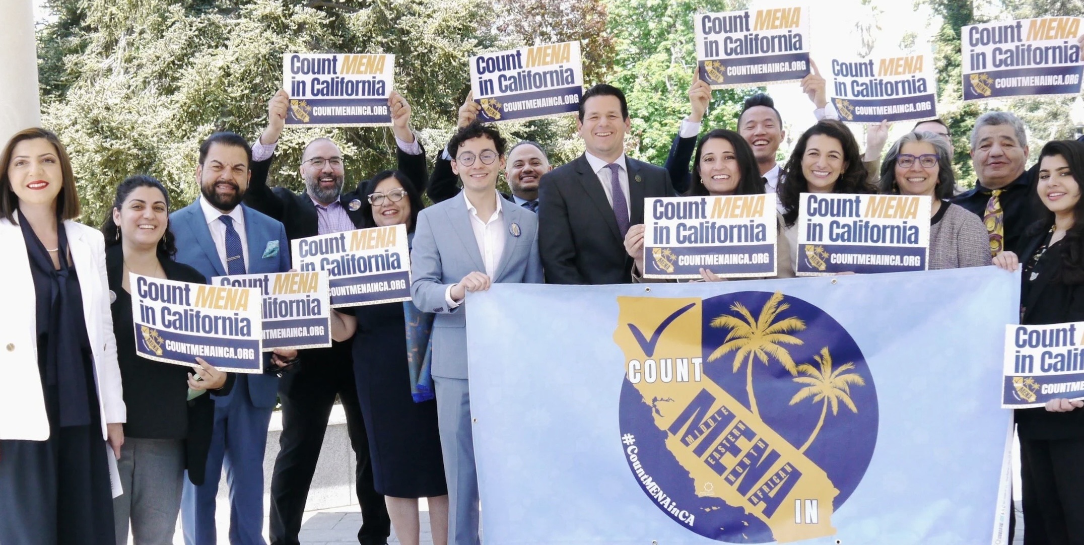 Andrew Sayegh with the Count MENA in California coalition at the California State Capitol